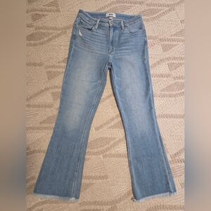 Paige Size 27 Collette Crop Flare Raw Hem Jeans Brand New ! Anthropologie